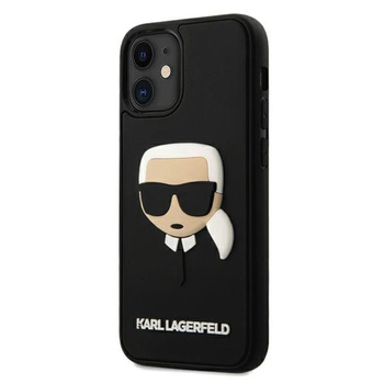 Karl Lagerfeld 3D gumi Karl`s Head - iPhone 12 mini tok (fekete)